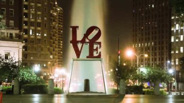 Gece timelapse aşk Philadelphia Park