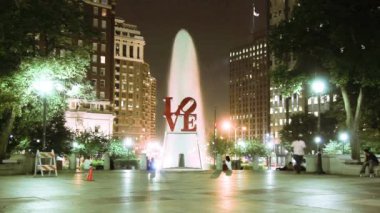 Gece timelapse aşk Philadelphia Park