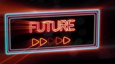 Gelecek - canlı renkli neon kurulu arka plan yanıp sönen