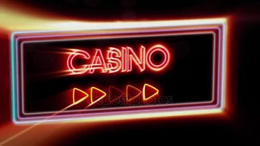 Casino canlı renkli neon kurulu arka plan yanıp sönen