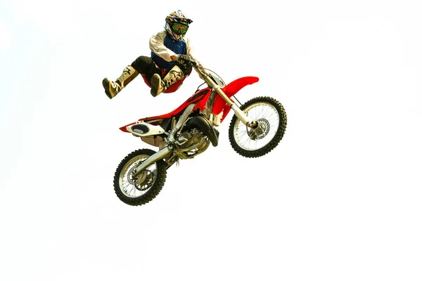 izole Bisiklet atlama beyaz arka plan üzerinde