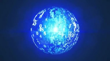 arka plan animasyon döner loopable harfleri Küre.