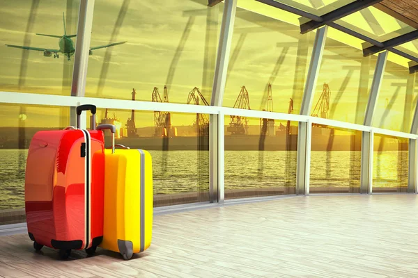 yolcu terminal Sunset'teki Deniz Manzaralı