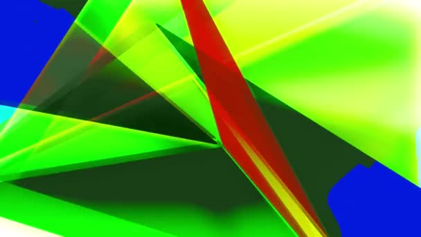 Abstract colorful triangles background loop — Stock Video