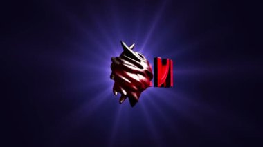 Virüs sözcük soyut metal küre döndürme