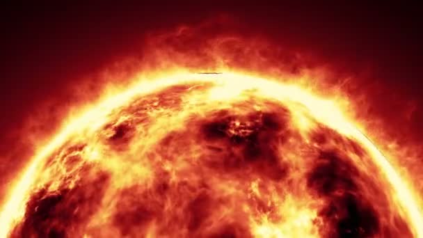 Epic Sun superficie de la estrella primer plano 4K — Vídeos de Stock