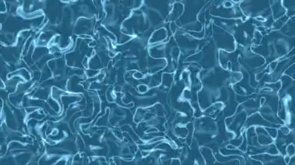 Blaues und helles Wasser mit Sonnenreflexion — Stockvideo