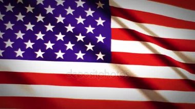 Amerikan bayrağı sallayarak yavaş.