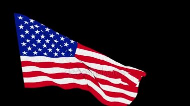 Amerikan bayrağı yavaş sallayarak arka arka plan üzerinde