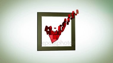 CheckBox ile kırmızı V soyut animasyon