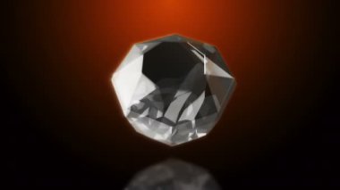 Lüks elmas ratating - koyu arka plan üzerinde sonsuz döngü