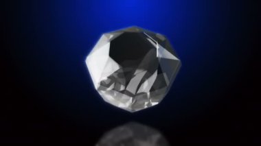 Lüks elmas ratating - koyu arka plan üzerinde sonsuz döngü