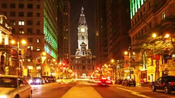 City hall of Philly timelapse — Stock Video