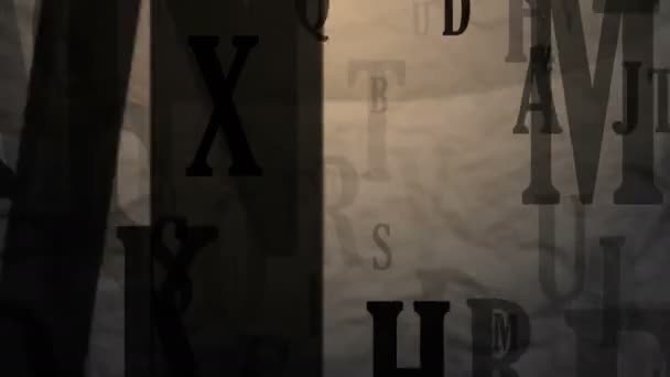 Lettres volantes de l'alphabet anglais . — Video