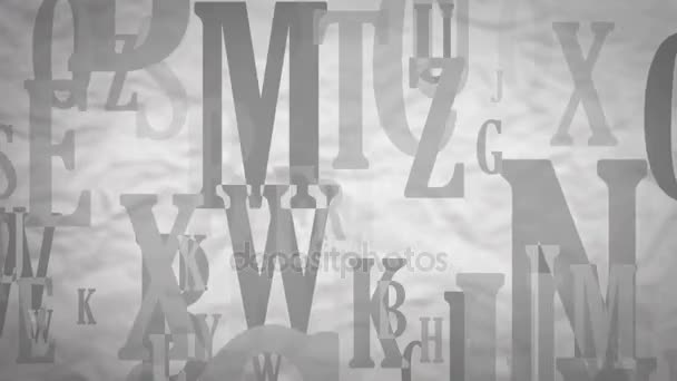 Літаючих букви англійського алфавіту. — стокове відео