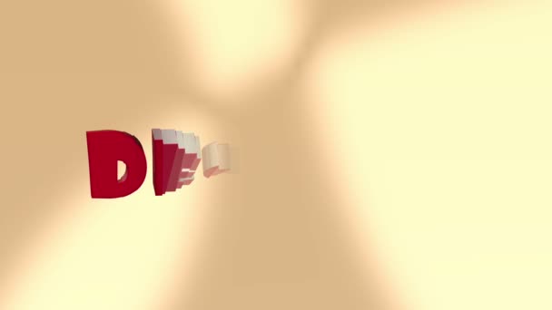 Animación 3D de una palabra 'DECISION' revelando desde una red abstracta — Vídeo de stock