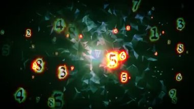 Dünya gezegen üzerinde uçan yanan numaraları