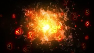 Dünya gezegen üzerinde uçan yanan numaraları