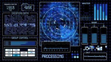Hud fütüristik teknolojik arayüzü arka plan