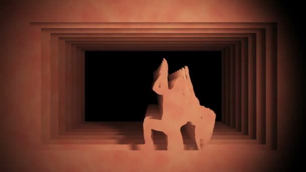 Baletky působící proti pozadí papíru tunelu — Stock video
