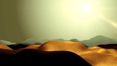 Brown üzerinde uçan Mars yüzey manzara 4 k video