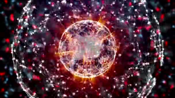 sphère de réseau numérique abstraite avec moletule divisant 