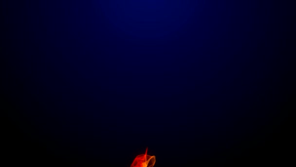 Flama digital colorida vibrante ou pano acenando em um fundo escuro — Vídeo de Stock
