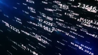 Veri ve ağlar - çeşitli rakamlar ve sayılar bir ağ içinde.