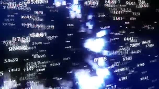 Data and Numbers - Data and number values passing through cyberspace. — Stock Video