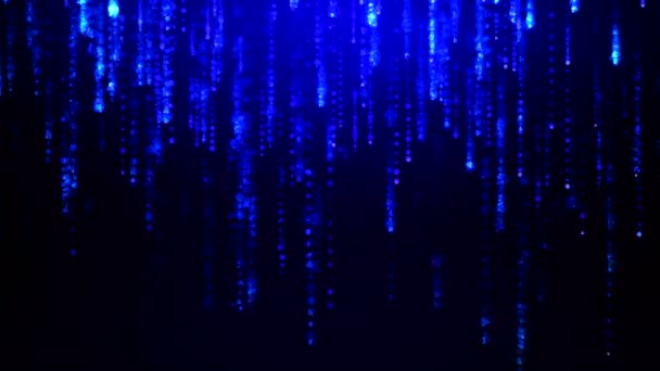 蓝色钻石抽象雨背景 — 图库视频影像