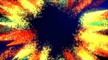 Birden çok renkli havai fişek