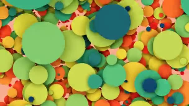 Círculos coloridos abstractos bucle — Vídeos de Stock