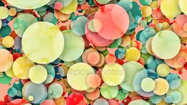 Boucle abstraite de cercles colorés 