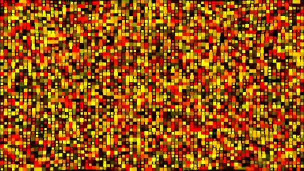 Abstract Cubes tech background Looped 3d Animação. Laranja amarelo gama vermelha — Vídeo de Stock