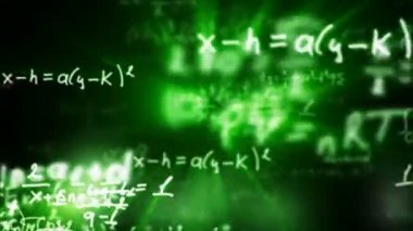Matematiksel denklemler ve formüller uçan kamera