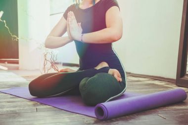 Yoga alıştırması konsepti