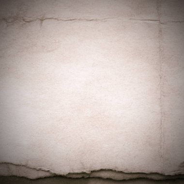 Eski toprak ve kirli lekelerle dolu bir arka plan. Boş eski kağıt çarşaf. Eski ve antika sanat konsepti. Karton, taş, beton ya da doğal mermer gibi desen