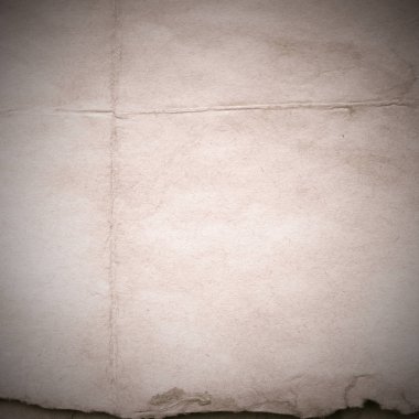 Eski toprak ve kirli lekelerle dolu bir arka plan. Boş eski kağıt çarşaf. Eski ve antika sanat konsepti. Karton, taş, beton ya da doğal mermer gibi desen.