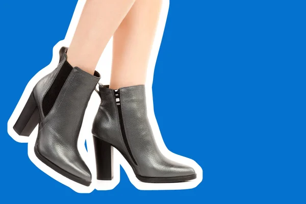 Dames Outfit Schoenen Lange Slanke Vrouwelijke Benen Met Hoge Hakken — Stockfoto