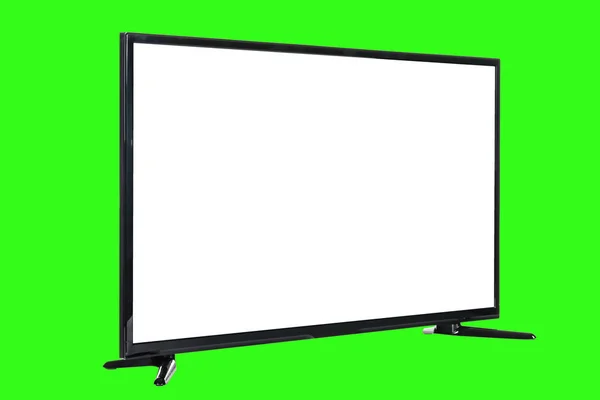 Modernes High Definition Fernsehen Lcd Flachbildschirm Mit Leerem Weißen Bildschirm — Stockfoto