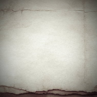 Eski toprak ve kirli lekelerle dolu bir arka plan. Boş eski kağıt çarşaf. Eski ve antika sanat konsepti. Karton, taş, beton ya da doğal mermer gibi desen.