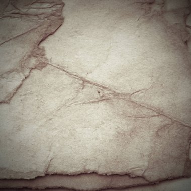 Eski toprak ve kirli lekelerle dolu bir arka plan. Boş eski kağıt çarşaf. Eski ve antika sanat konsepti. Karton, taş, beton ya da doğal mermer gibi desen.