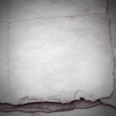 Eski toprak ve kirli lekelerle dolu bir arka plan. Boş eski kağıt çarşaf. Eski ve antika sanat konsepti. Karton, taş, beton ya da doğal mermer gibi desen.