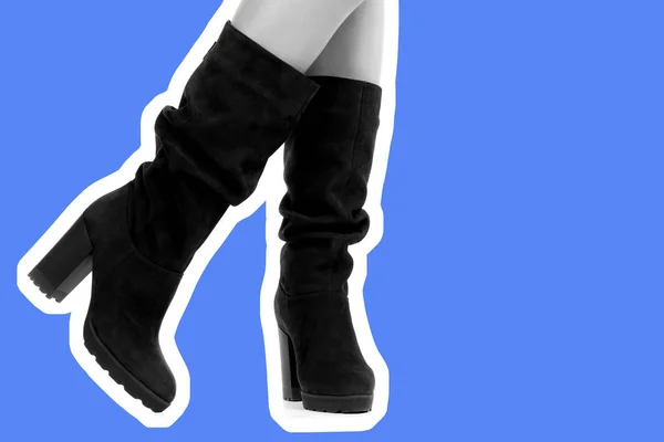 Des Chaussures Pour Femmes Longues Jambes Féminines Minces Portent Talon — Photo
