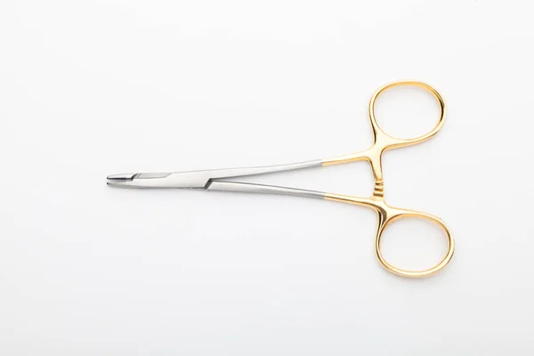 Steel Surgical Tools Laboratory Equipment Isolated White Background Professional Clinic — 스톡 사진