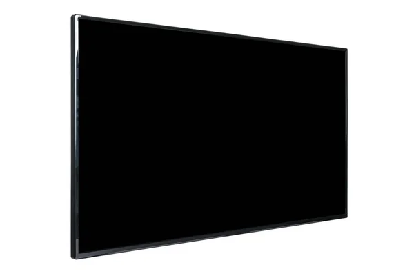 Modern High Definition Lcd Flat Monitor Blank Black Chromakey Screen — Stock Photo, Image