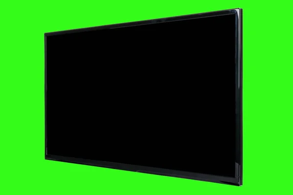 Modern High Definition Lcd Flat Monitor Blank Chromakey Screen Isolated — 스톡 사진