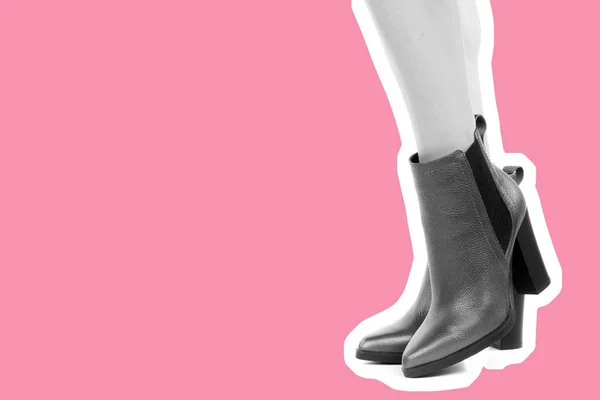 Des Chaussures Pour Femmes Longues Jambes Féminines Minces Portant Des — Photo