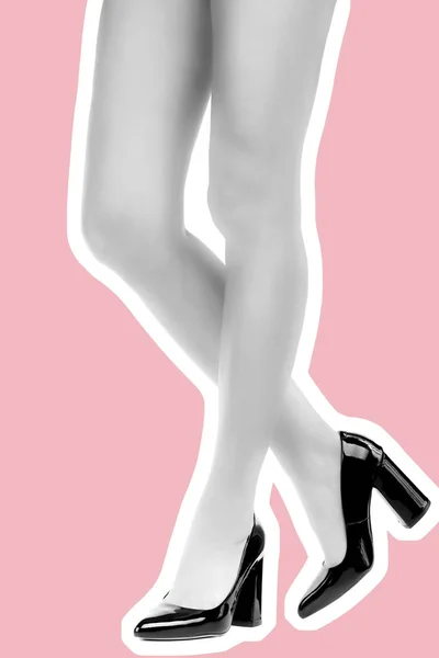 Bayan Giysi Ayakkabısı Yüksek Topuklu Ayakkabı Giyen Uzun Ince Kadın — Stok fotoğraf
