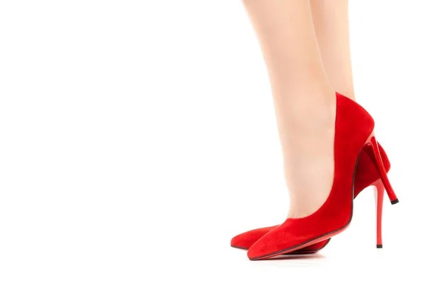 Женская Обувь Одежды Длинные Тонкие Женские Ноги Туфлях Высоких Каблуках — стоковое фото